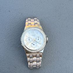 Guess Watch Stainless Steel with Decorative Rhinestone 
