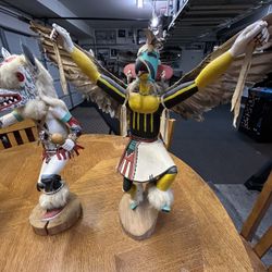 4 Large Authentic Kachina Dolls 