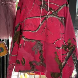 Women’s Pink Real Tree Hoody Sweatshirt 