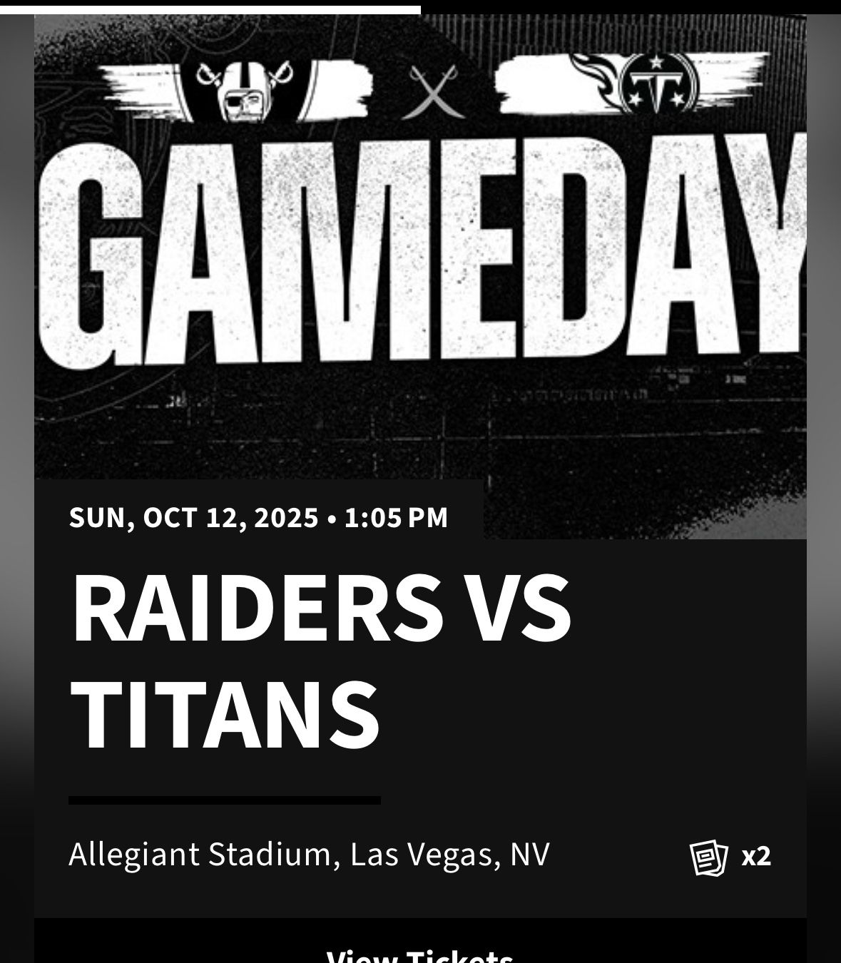 Raiders vs Titans