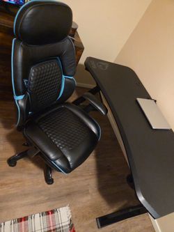 Black and Blue Gaming Chair
