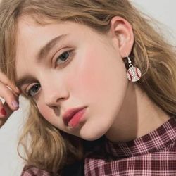 ew Elegant Gorgeous Beauty Crystal Rhinestone Baseball Earrings  Lovely Sparkle Gift 🎁