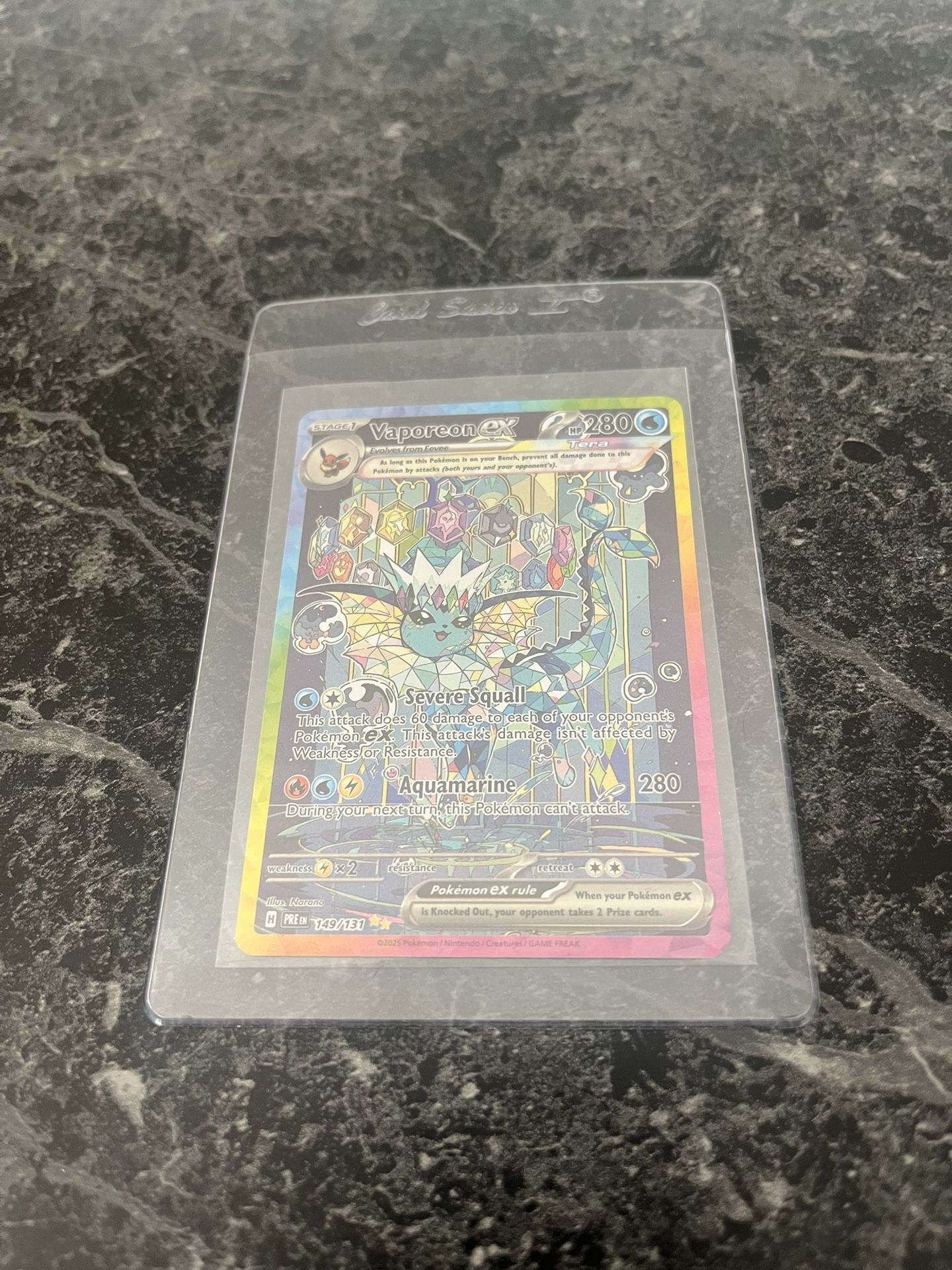 Pokemon Vaporeon EX Sir 149/131 Prismatic Evolutions Illustration