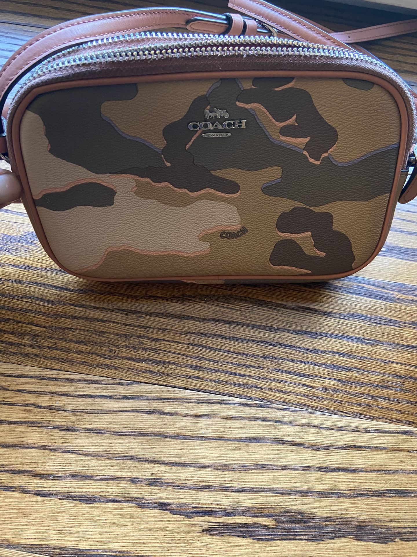 Pink Coach Crossbody Camo Print Bag