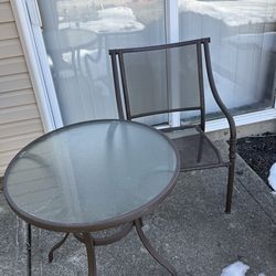 Patio chair and table