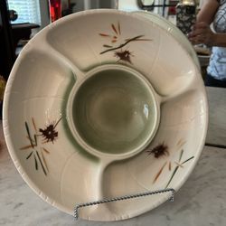 Vintage MCM 1961 LANE &CO Van Nuys California Pottery Ceramic  Serving Tray 