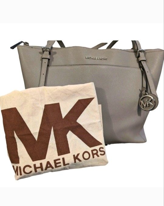 Michael Kors 🩷 Large tote Ciara Saffiano Pearl Gray Dust Bag included