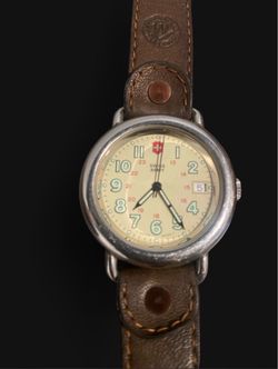 Swiss Army Watch with Leather Strap