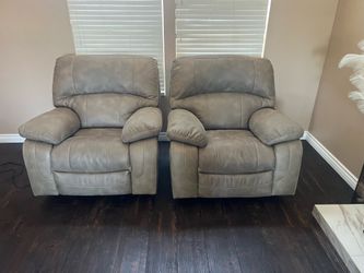 Two electric recliners