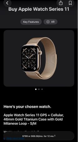 Brand New and Never opened Box Titanium Apple Watch series 11 Gold metallic