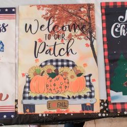 New Seasonal Garden Flags 
-Independence Day/Americana
Halloween/Fall
Christmas