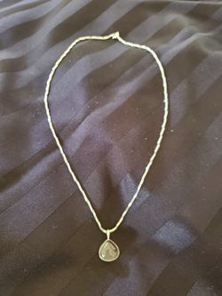 Sterling Silver Necklace with Crystal Pendant