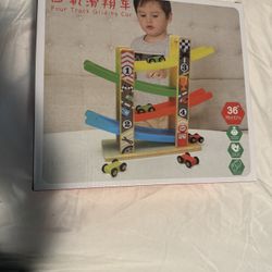 Wooden Gliding Car Set