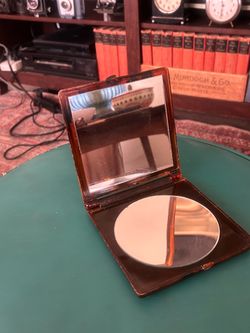 Timeless; Vintage Double Mirror in Faux  🐢 Shell Lucite Case: