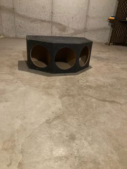Triple 12" Inch Subwoofer Box Sealed Rear Angle 3 Sub Enclosure ASC 312H