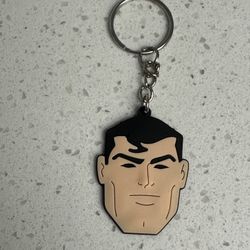 Avengers SUPERMAN Rubber KEY CHAIN Ring Keychain NEW