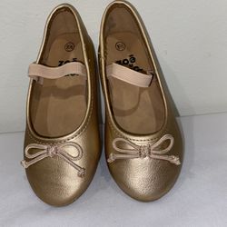 Rose Gold Dress Up Ballet Flats (Size 8T)