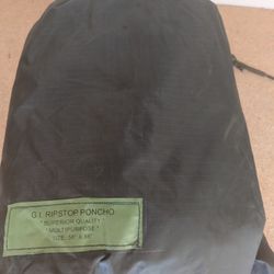 Brand New G.I. Ripstop Poncho – Superior Quality, Multipurpose, Military-Grade 58" x 86" – Perfect for Outdoor Adventures!