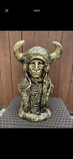 Indian bust statue
