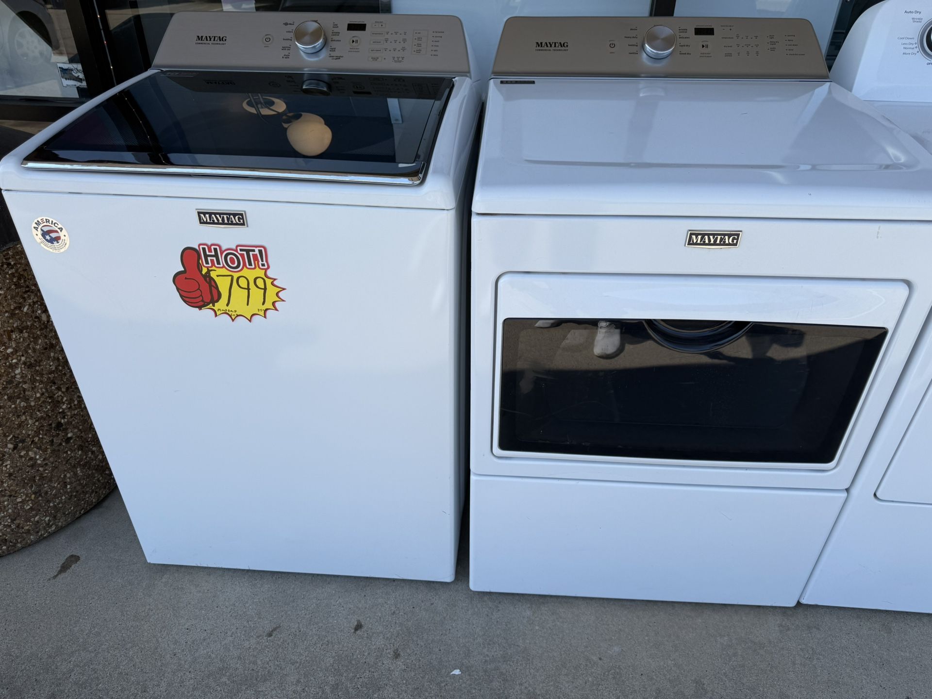 Used White MayTag Washer and Dryer