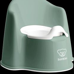 Brand New BabyBjörn Potty Chair, Deep green/White