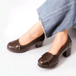 New High-quality Brand Woman's Dress Shoes Size 11 Low Heels Chunky Pumps Super Comfortable With Style $20