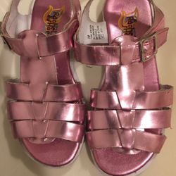 Bright pink sandals for 7 year old girls