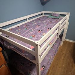 Twin Over Twin Low Bunk Bed