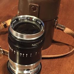 Rare Nikon Nikkor-P.C 10.5cm 105mm f2.5 Telephoto Prime Lens For for Contax C rangefinder &  lens adapter for Fuji X camera body