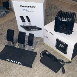 Fanatec CSL DD Wheel Base (8nm Adaptor) And CSL Pedals Including Third (clutch) Pedal