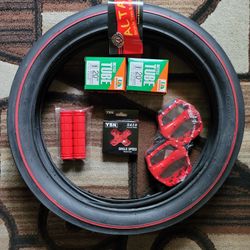 NEW Bicycle Bmx Parts Bundle 20" Red