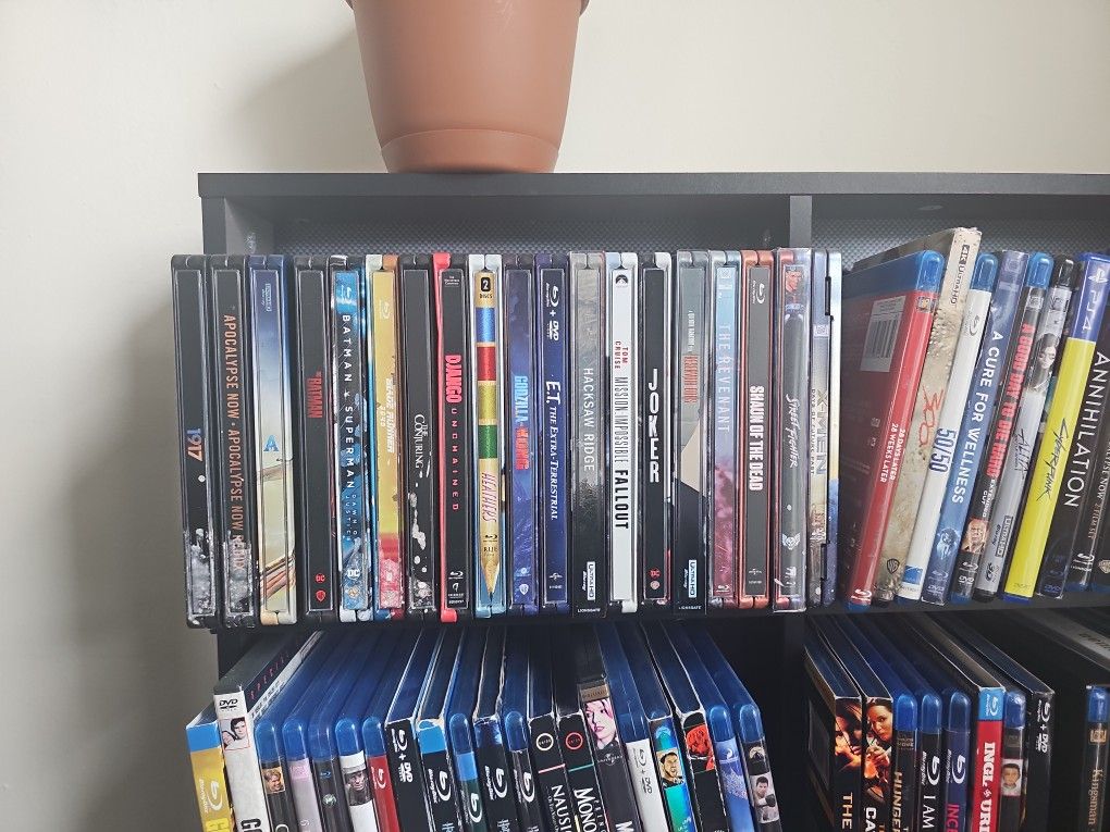 BLU-RAYS AND 4K DISCS AND STEELBOOKS