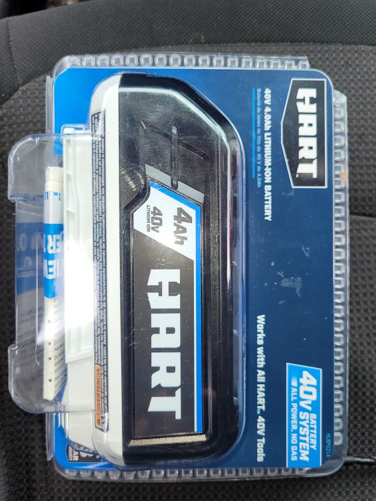 New HART 40 Volts 4.0Ah Lithium-Ion Battery