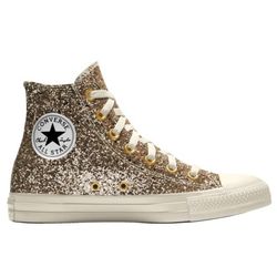 Beautiful Gold Beige Glitter Converse 