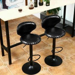 2 Adjustable Swivel Bar Stools