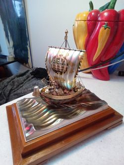 Japanese Sterling Silver Seki Ship