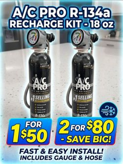 A/C Pro R-134a Recharge Kit 18 oz - Special Promotion!