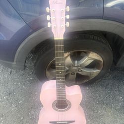 Barcelona Pink Cutaway Guitar 