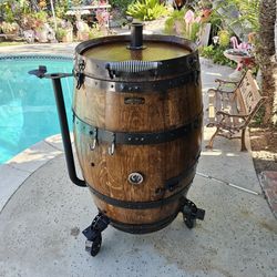 Wine Barrel BBQ Smoker 