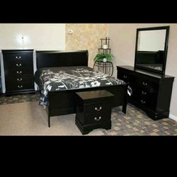 New Black Queen 5pc Bedroom Set