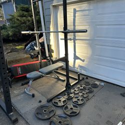 Squat Rack set  with Weights 