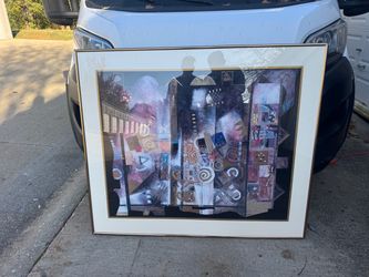 Large Framed Abstract Art Print