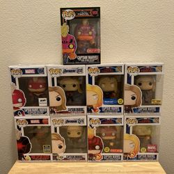 Captain Marvel Funko Pops