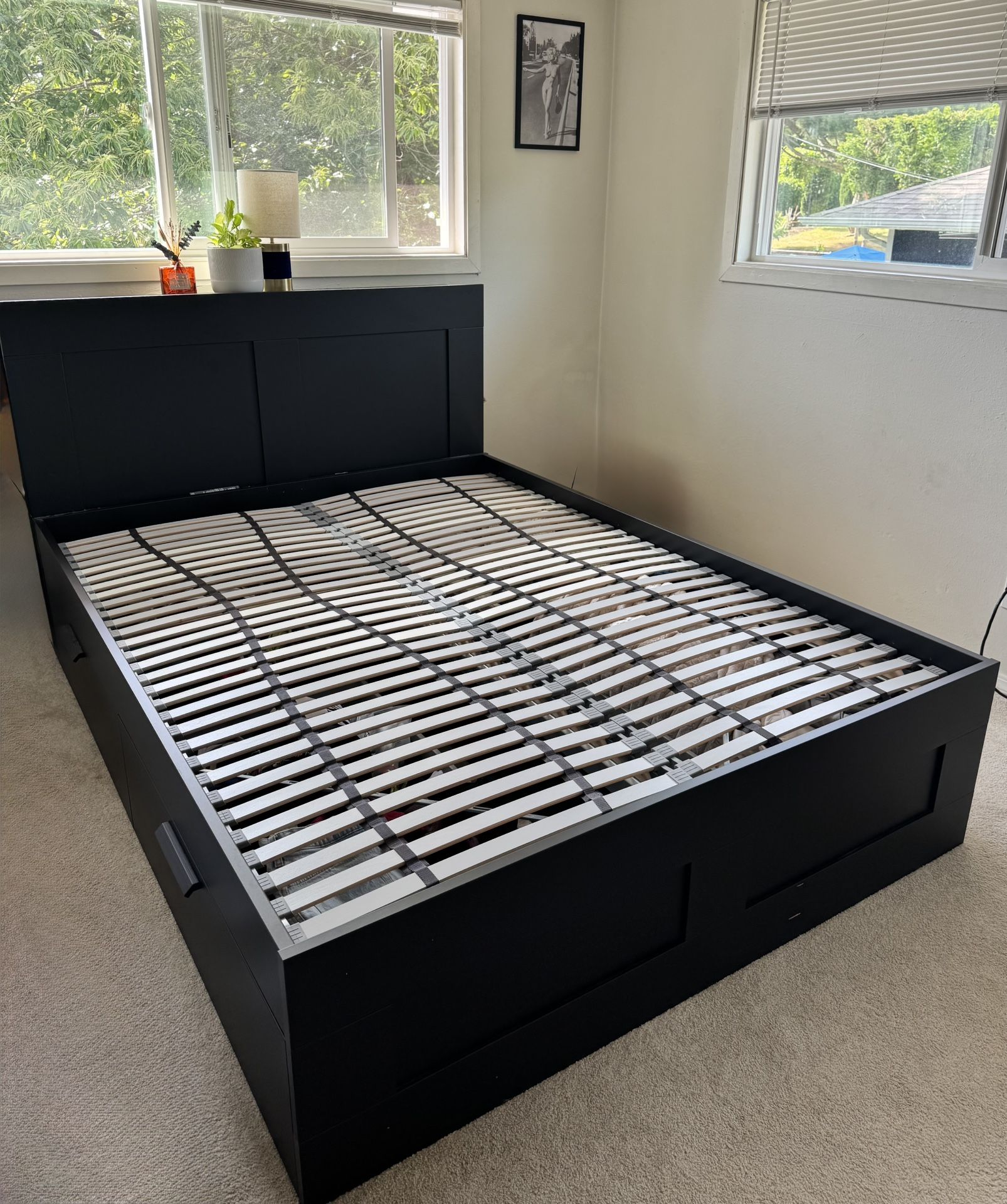 Queen Bed Frame With Storage