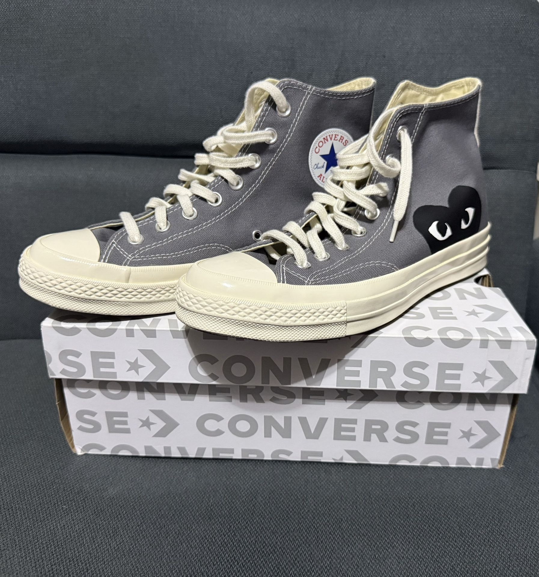 Converse Play Comme De Garcons high Grey size 8 mens