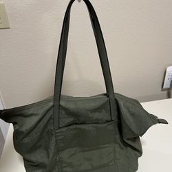 Rebecca Minkoff Olive Green Nylon Tote with Leather Straps