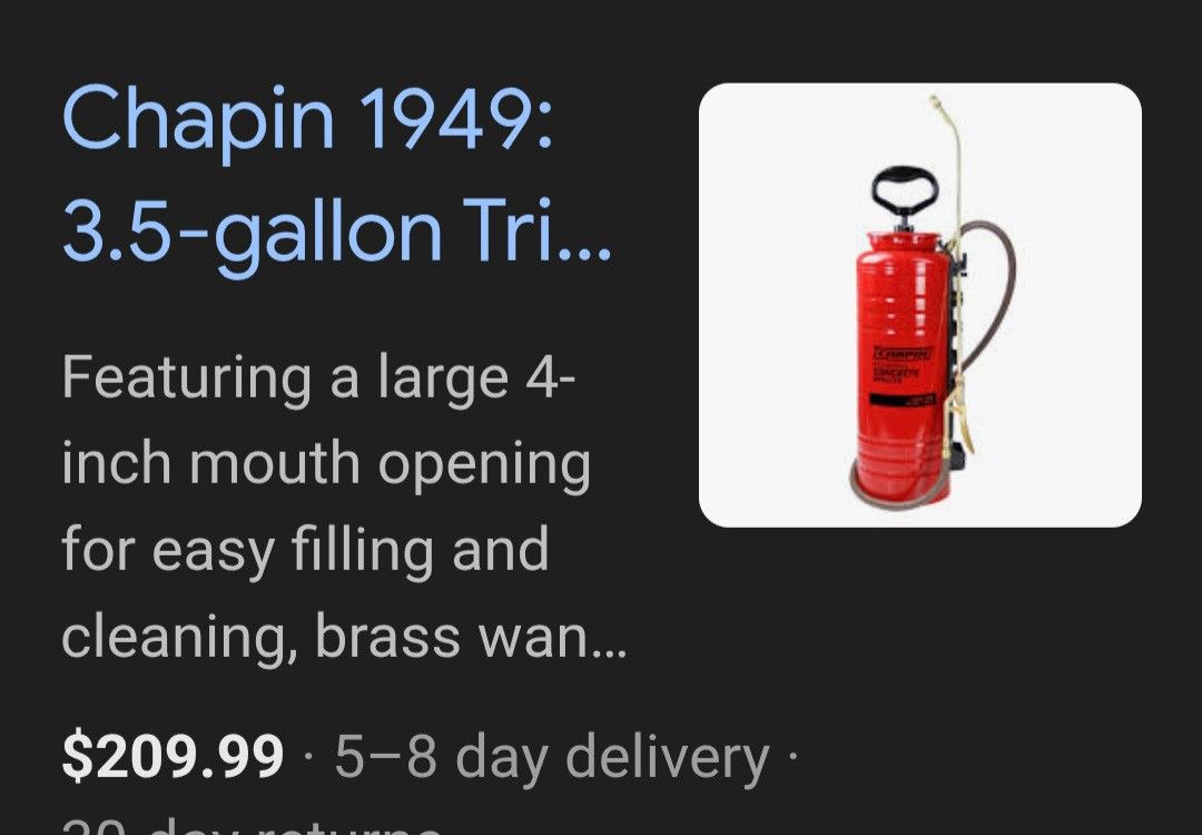 Chapin Industrial Sprayer Brand New