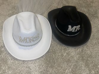 Wedding Hats - gifts - Honeymoon - Bride Groom Cowboy Cowgirl Hat