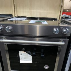 Stainless steel 30 inch kitchenaid smooth surface stove