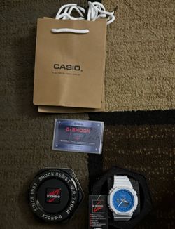 Casio G-SHOCK GA-2100 White/Blue Edition (MOSTLY SOLD) ✅